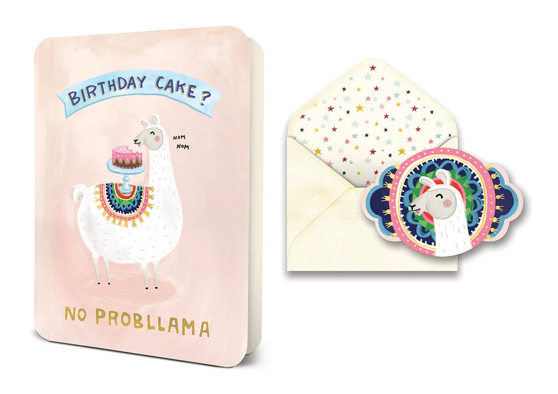 Birthday Cake? No Probllama Birthday Card