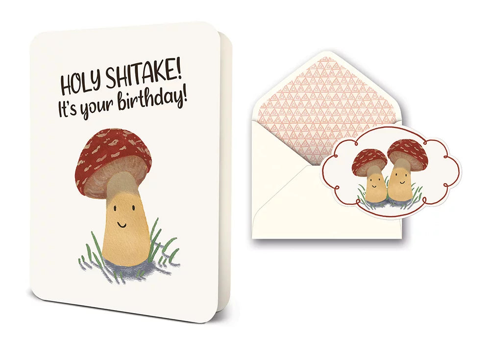 Holy Shitake Birthday Card