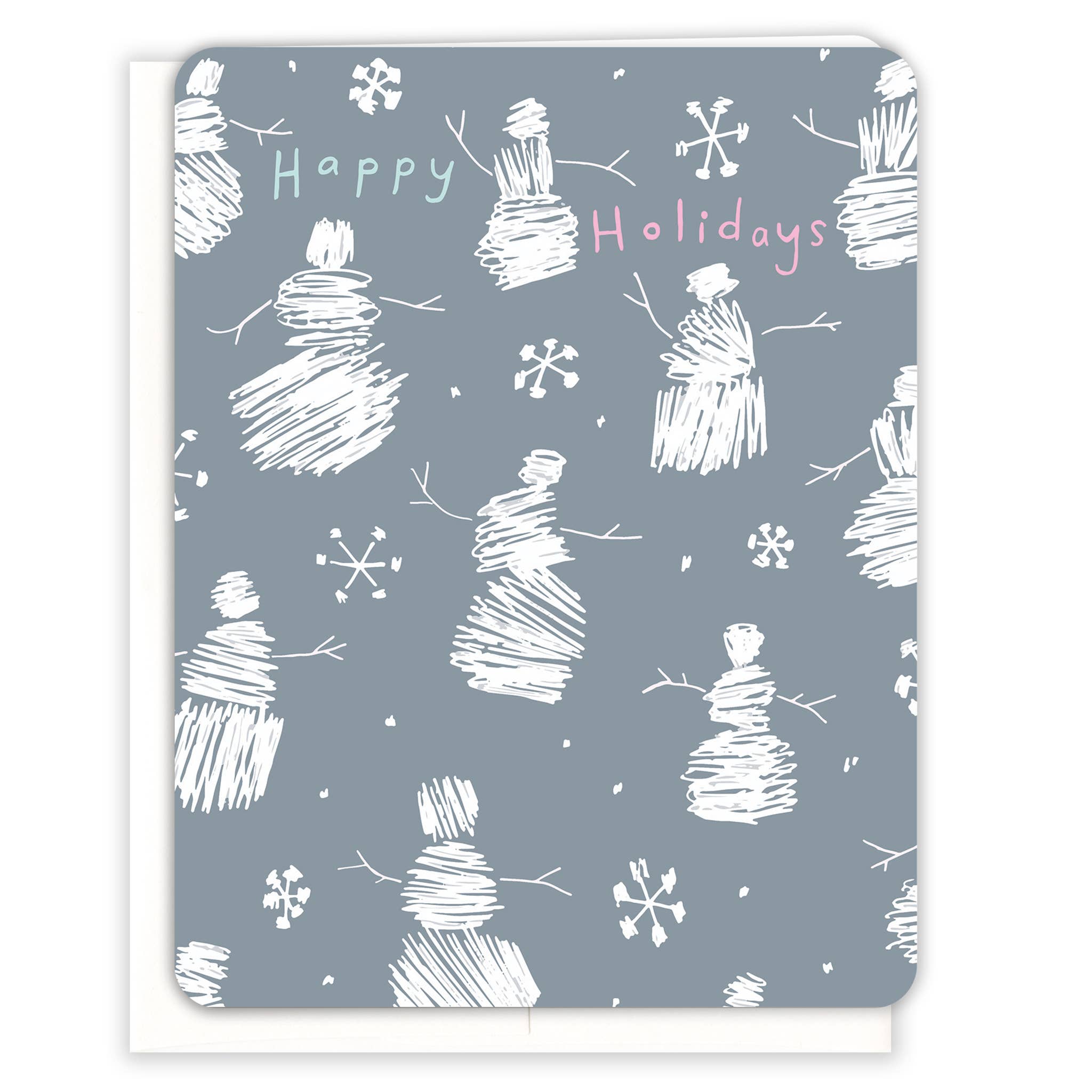 Snowman Squiggles Holiday Card