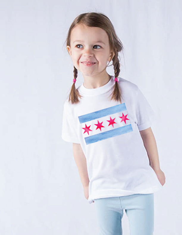Chicago Flag Baby Onesie + Tshirt