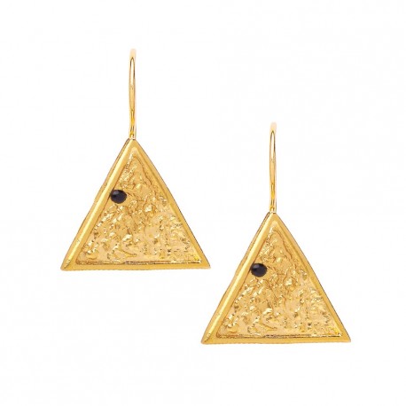 Triangle Onyx Earrings
