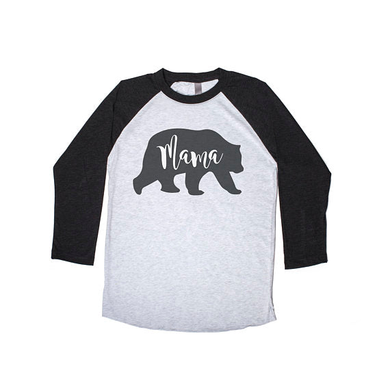 MAMA BEAR BASEBALL TEE - One Strange Bird