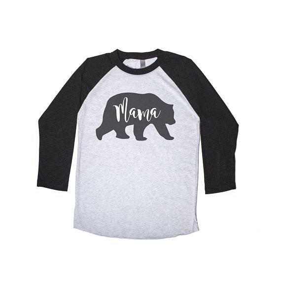 MAMA BEAR BASEBALL TEE - One Strange Bird