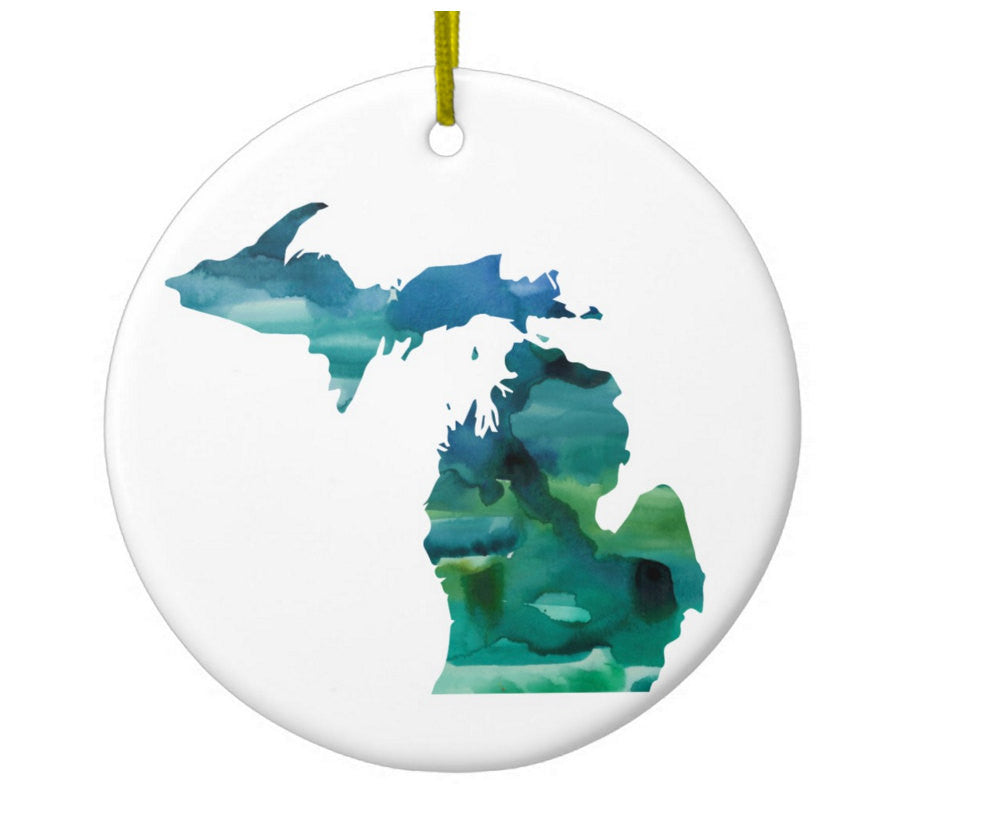 Michigan Mitten Art  Ornament - One Strange Bird