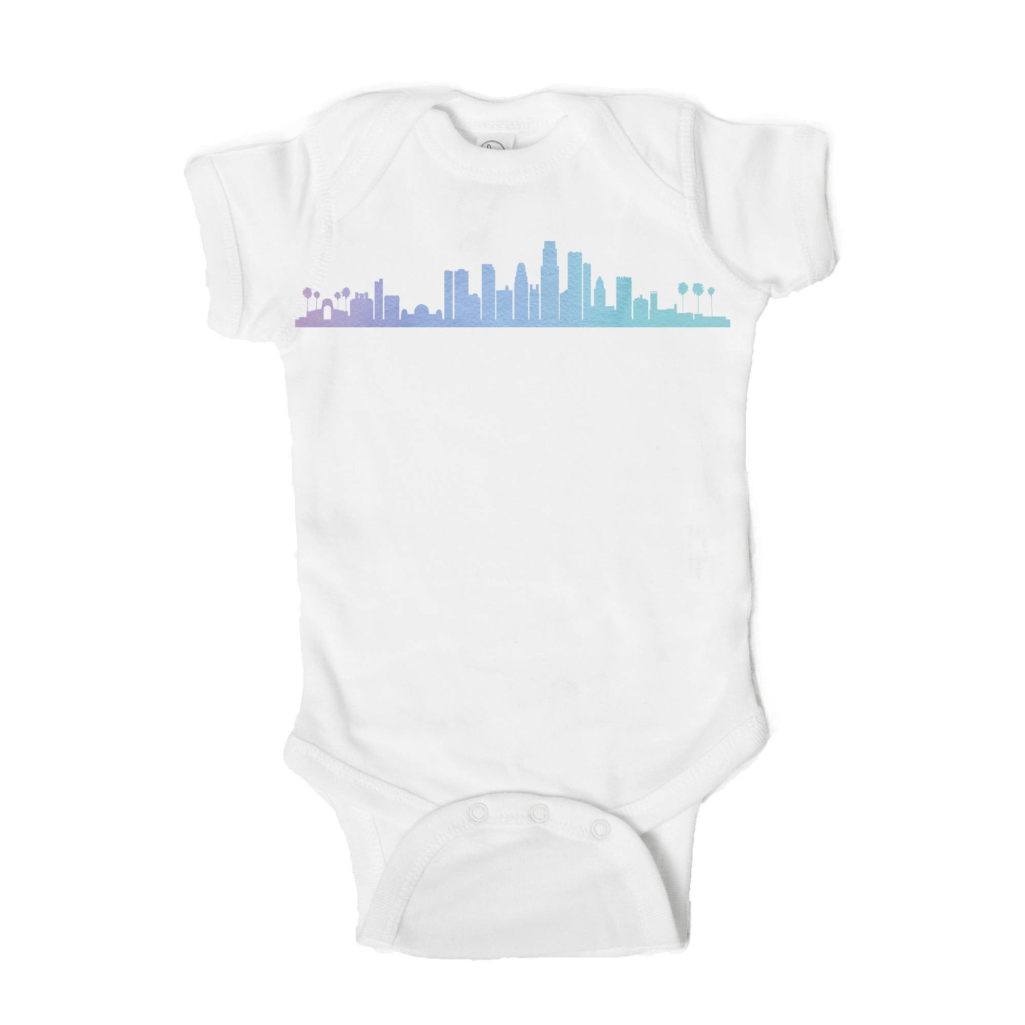 Los Angeles Skyline Baby Onesie - One Strange Bird