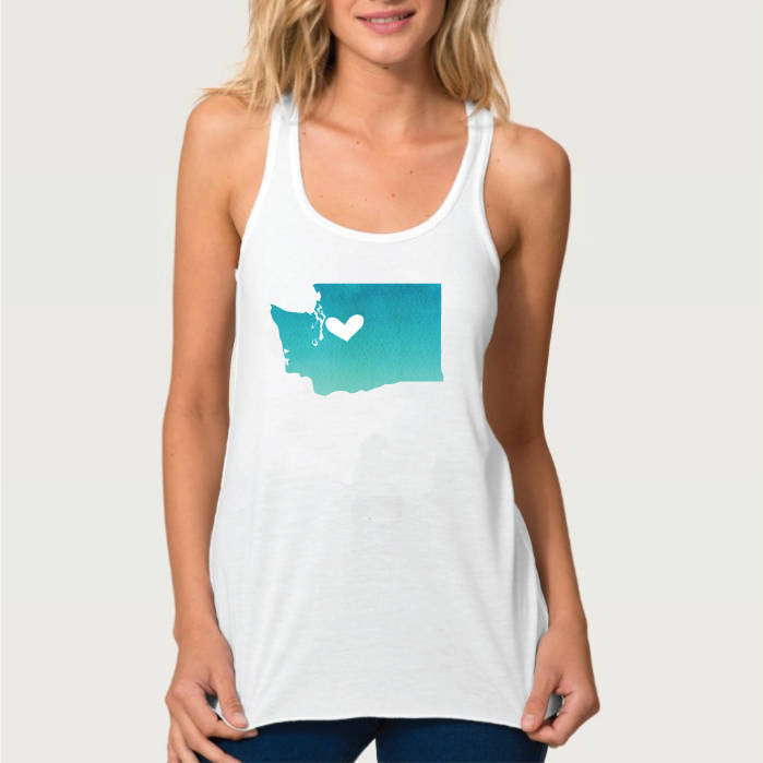 Seattle Heart Map Tank Top - One Strange Bird