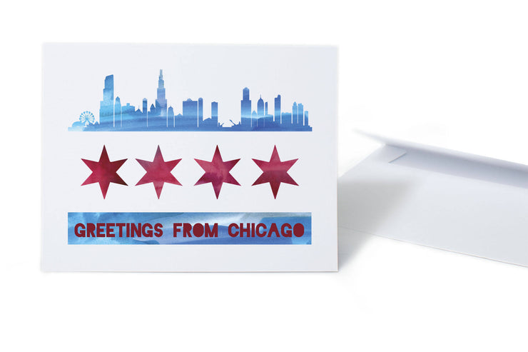 Greetings from Chicago Card - One Strange Bird