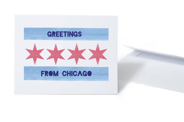 Greetings from Chicago Card - One Strange Bird