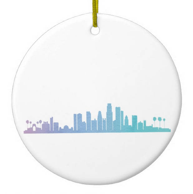 Los Angeles Skyline Christmas Ornament - One Strange Bird