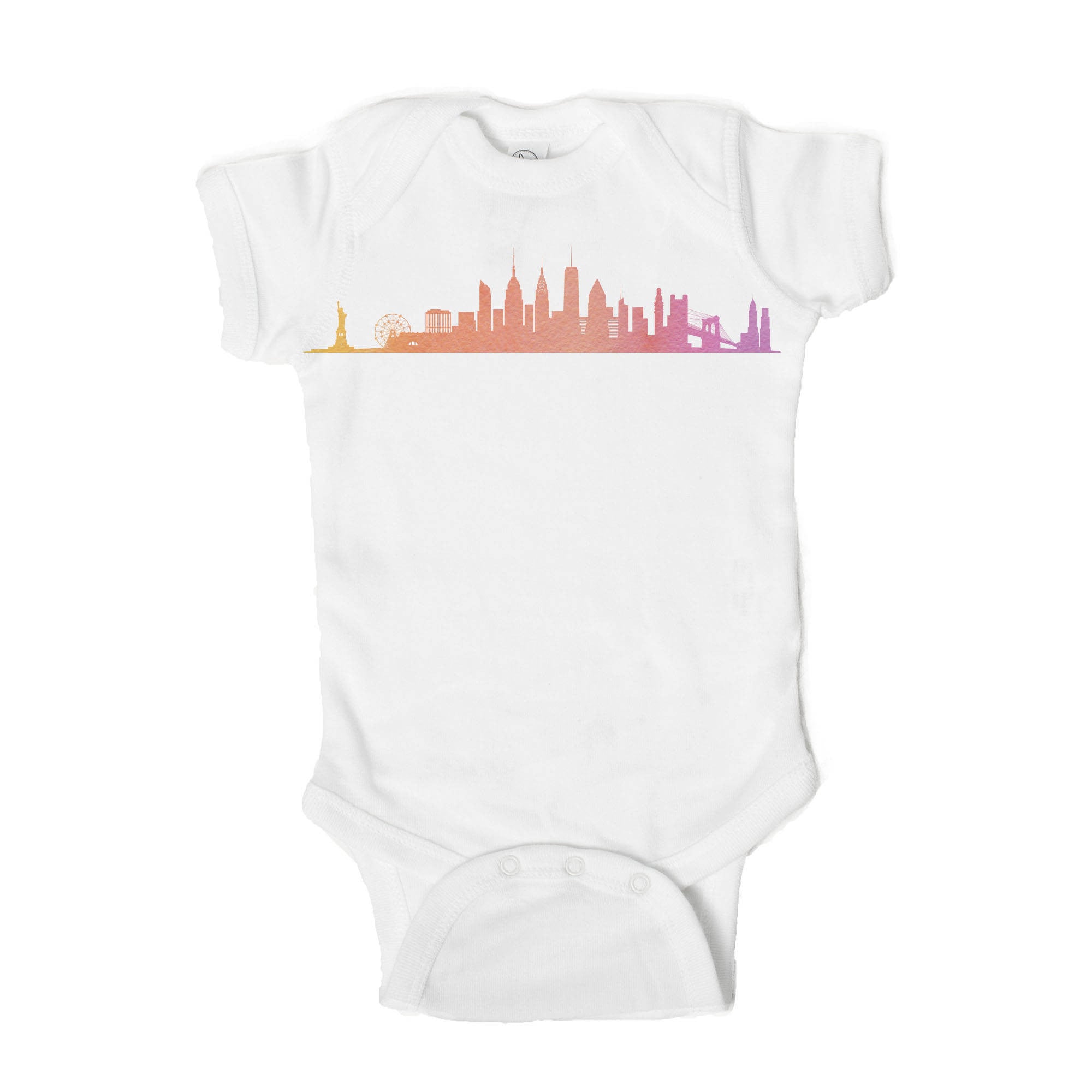 New York Skyline Baby Onesie - One Strange Bird