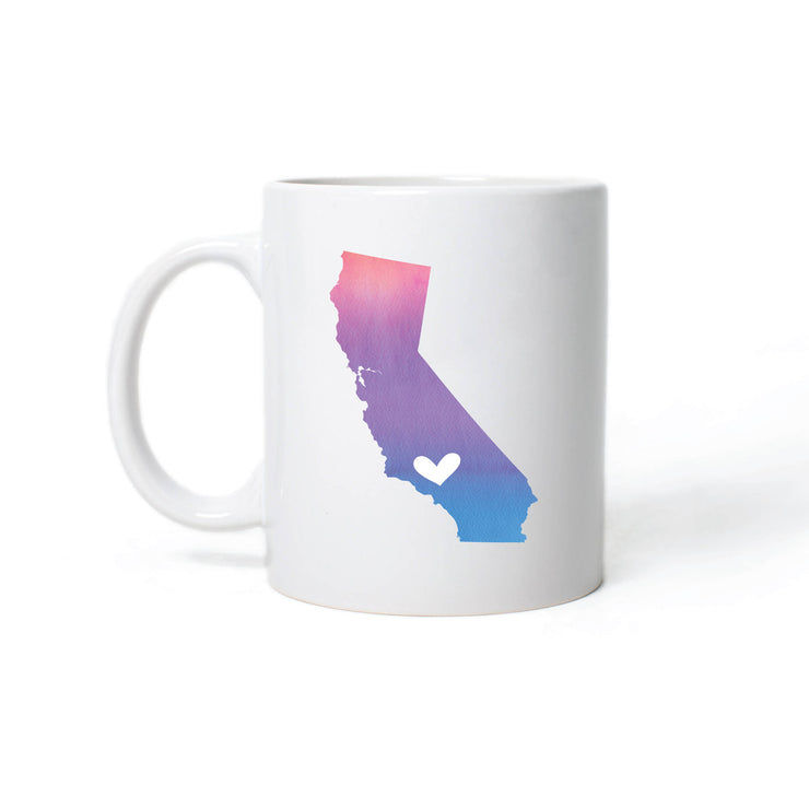 Los Angeles Heart State Map Mug - One Strange Bird