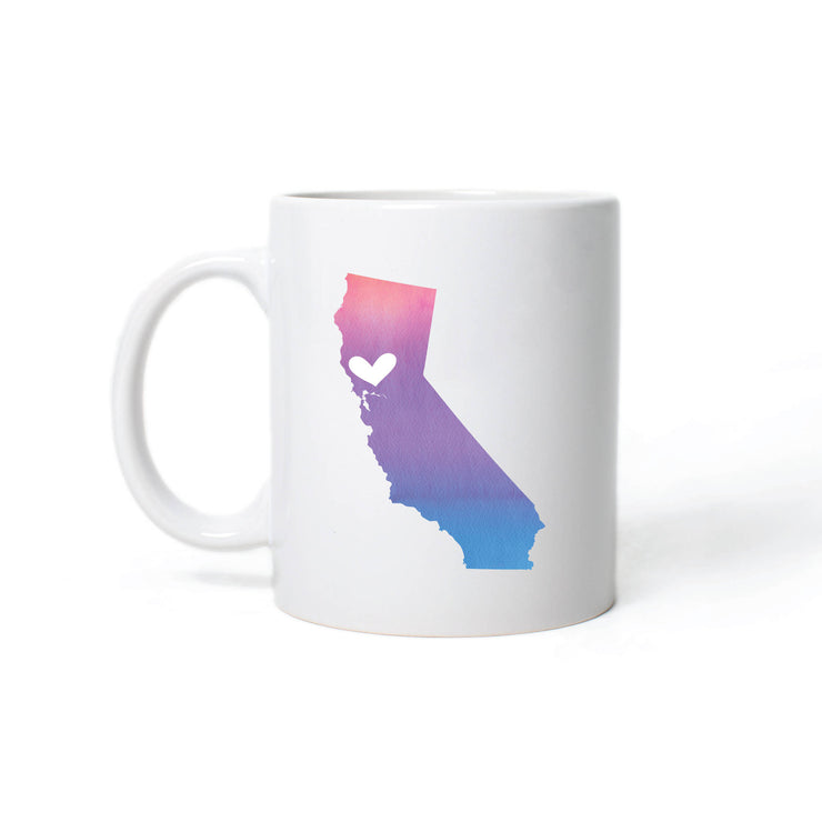 San Francisco Heart State Map Mug - One Strange Bird
