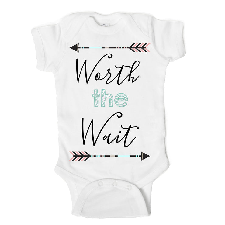 Worth the Wait Funny Newborn Baby Onesie - One Strange Bird