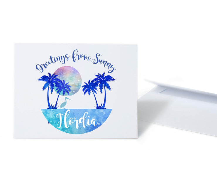 Greetings from Sunny Florida Card - One Strange Bird