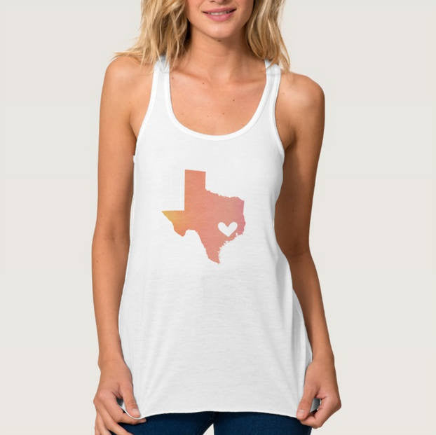 Houston Texas Heart Tank Top - One Strange Bird