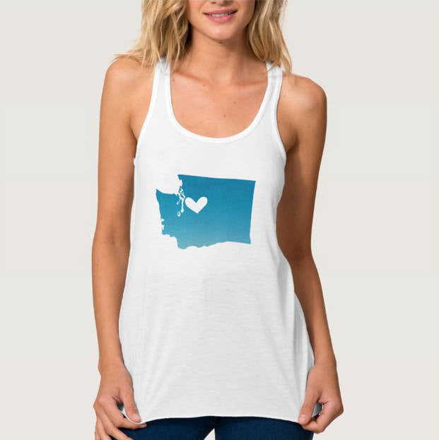 Seattle Washington Heart Tank Top - One Strange Bird
