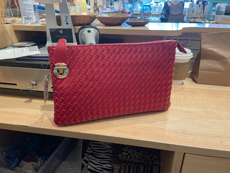 Red weave bag