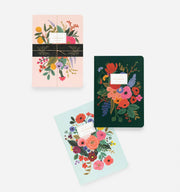 Garden Party stitched notebooks, set of 3 - One Strange Bird