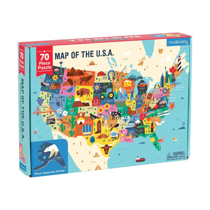 Map of the U.S.A. Geography Puzzle - One Strange Bird