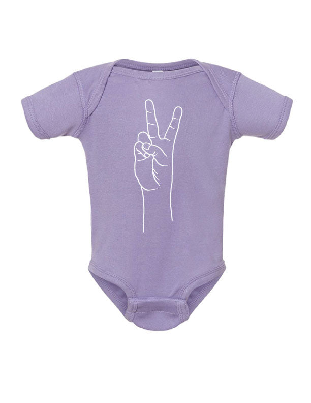 Peace hand Onesie - One Strange Bird
