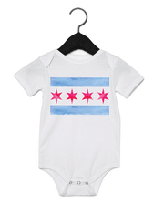 Chicago Flag Baby Onesie + Tshirt