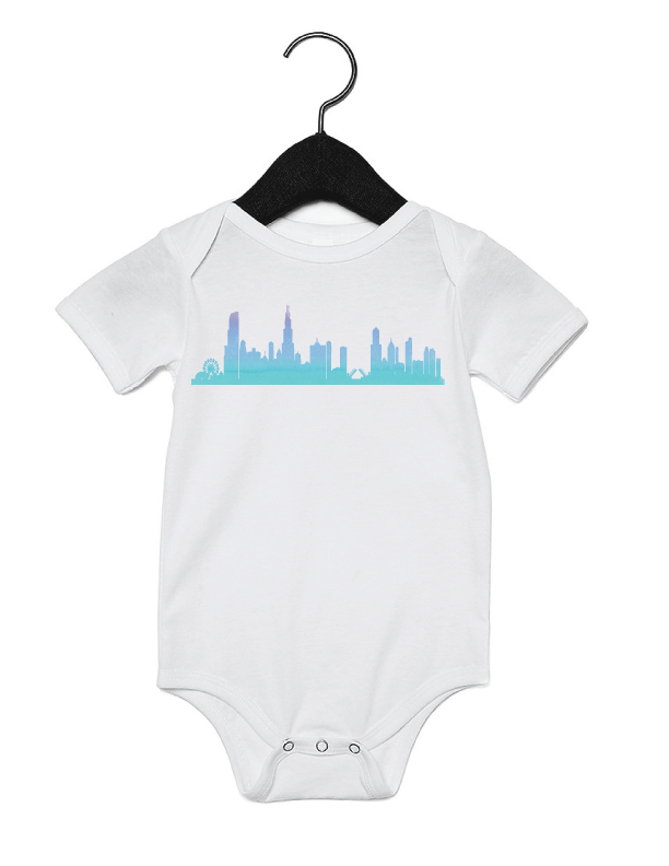 Chicago Skyline Onesie + T-Shirt