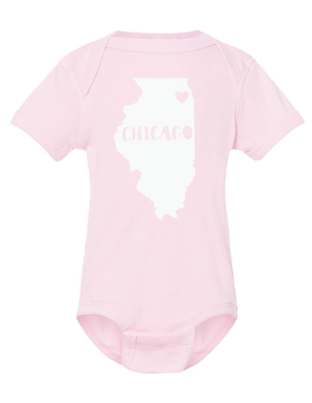 Illinois State Outline Onesie