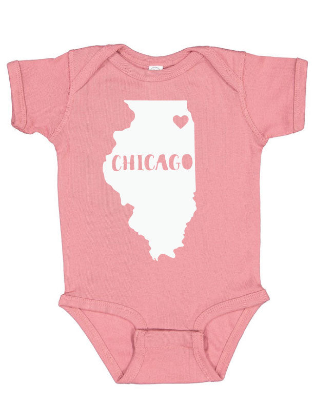 Illinois State Outline Onesie