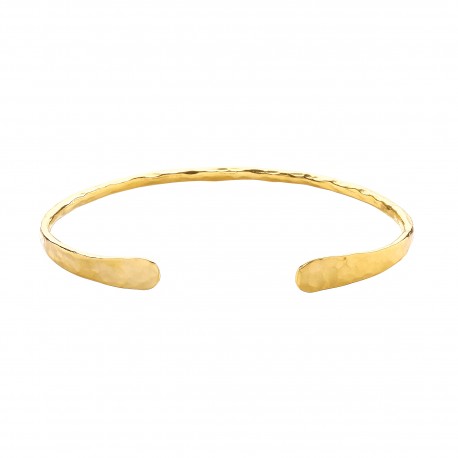 Hammered Gold Bangle - One Strange Bird