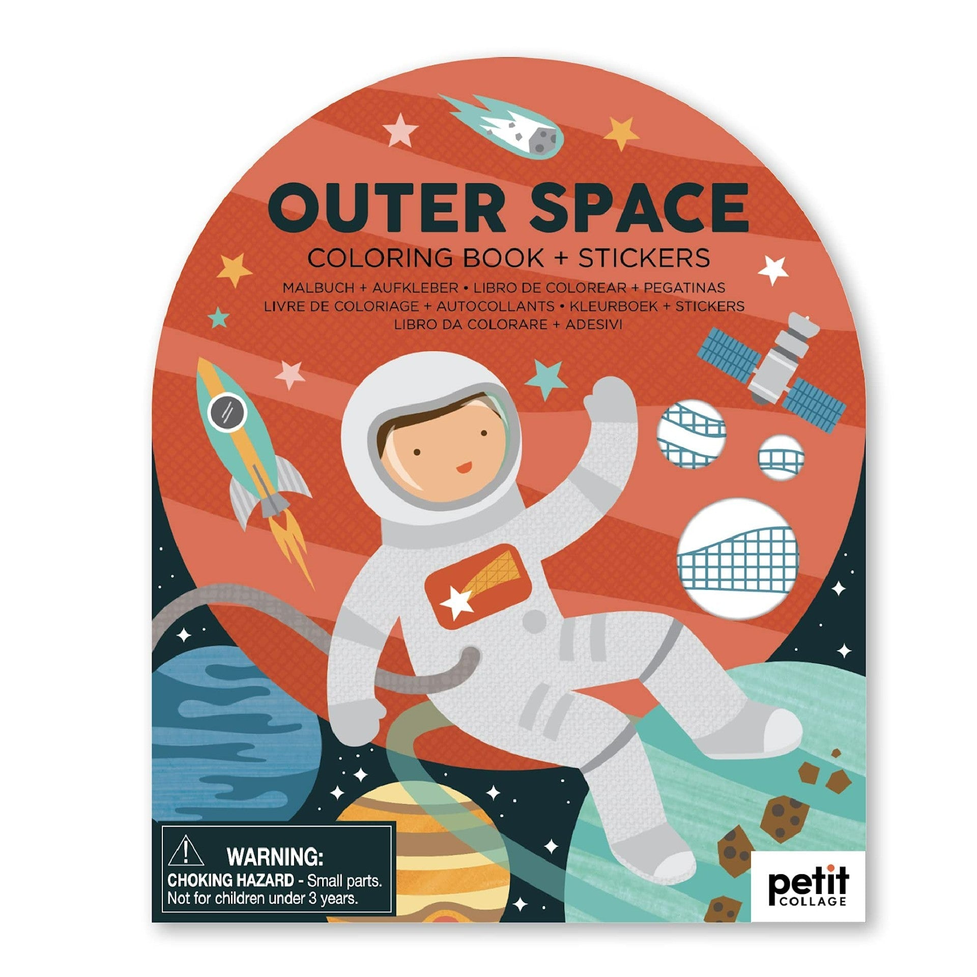 Coloring Book with Stickers Outer Space