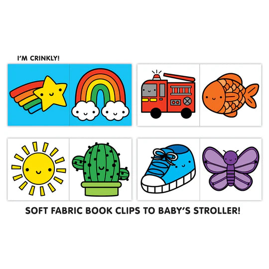 Rainbow World Crinkle Fabric Stroller Book