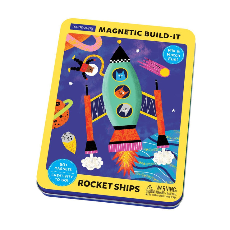 Mudpuppy Rocket Ship Magnetic Tin
