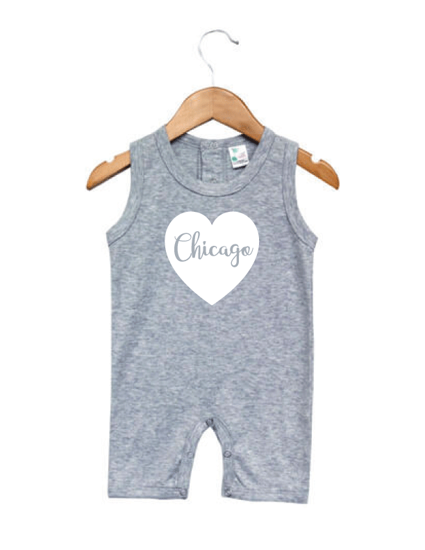 Chicago Heart Romper - One Strange Bird