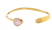 Hammered bracelet and stone - One Strange Bird