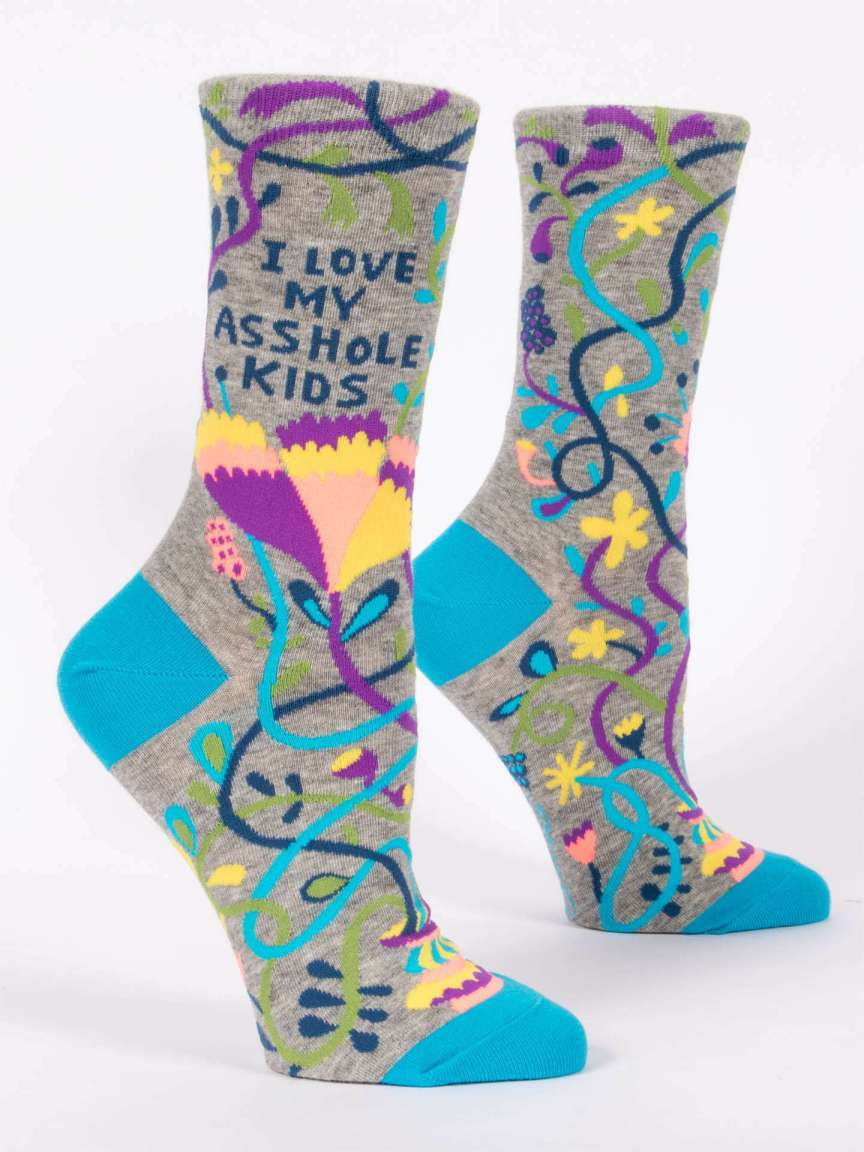 I Love My A$$hole Kids W-Crew Socks - One Strange Bird