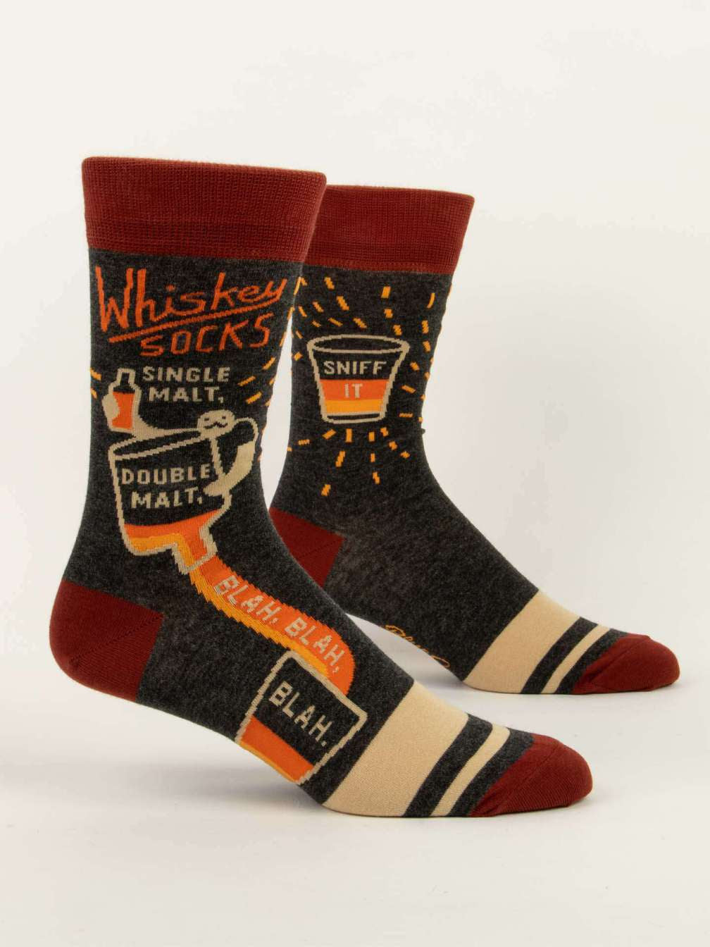 Whiskey M-Crew Socks - One Strange Bird