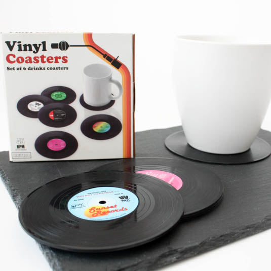 Retro Vinyl Coasters - One Strange Bird
